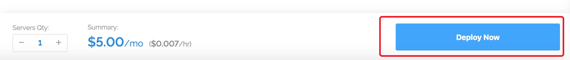 Vultr 部署页面,可为服务器命名后点击部署
